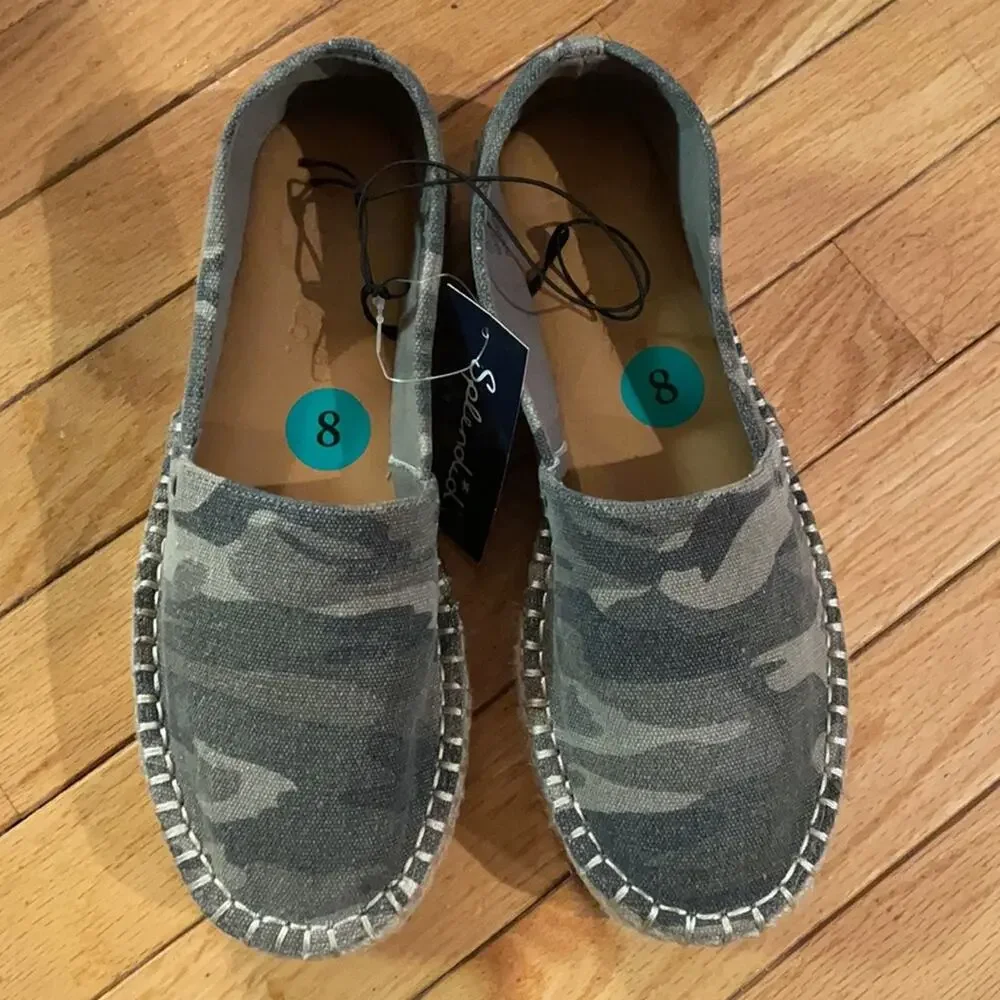 Splendid Laney Sage Camo espadrille size 8M